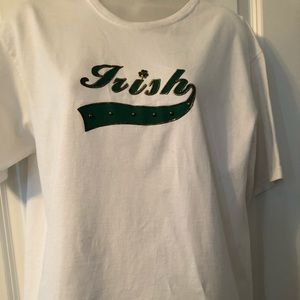 Irish White T-shirt with short sleeves size Medium